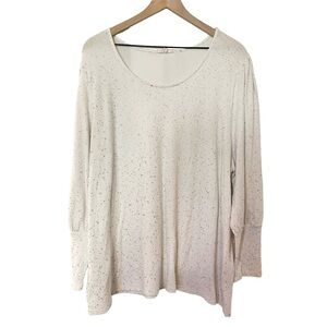 WOMEN'S Como Blu cream gold fleck long sleeve top
